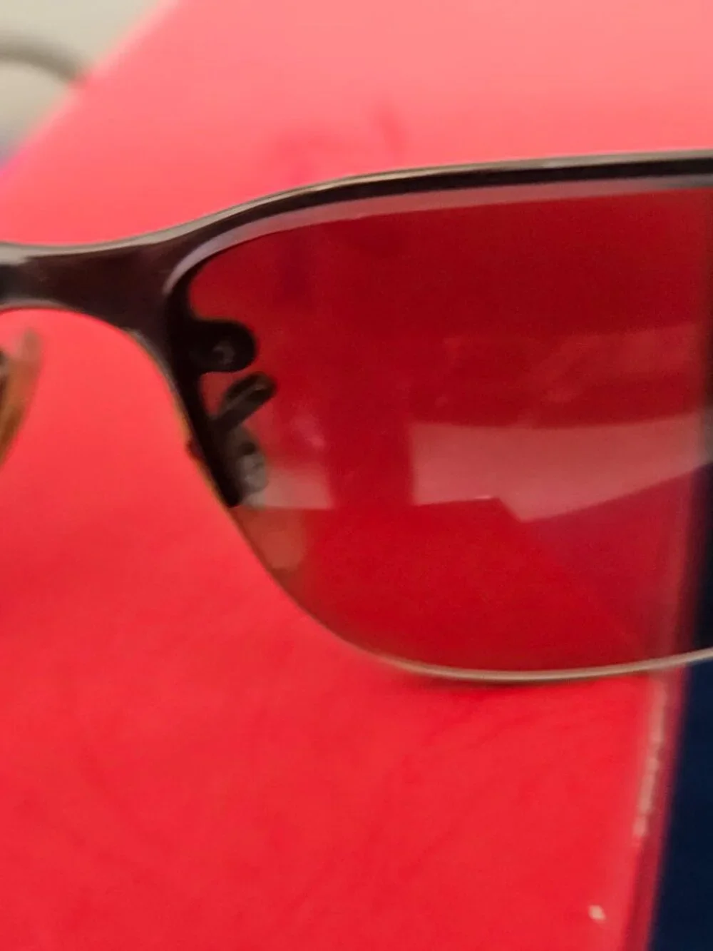 RAY BAN 3239 *RARE* 014/84 58[]15 BROWN POLARIZED RIMLESS SUNGLASSES {#812-1}